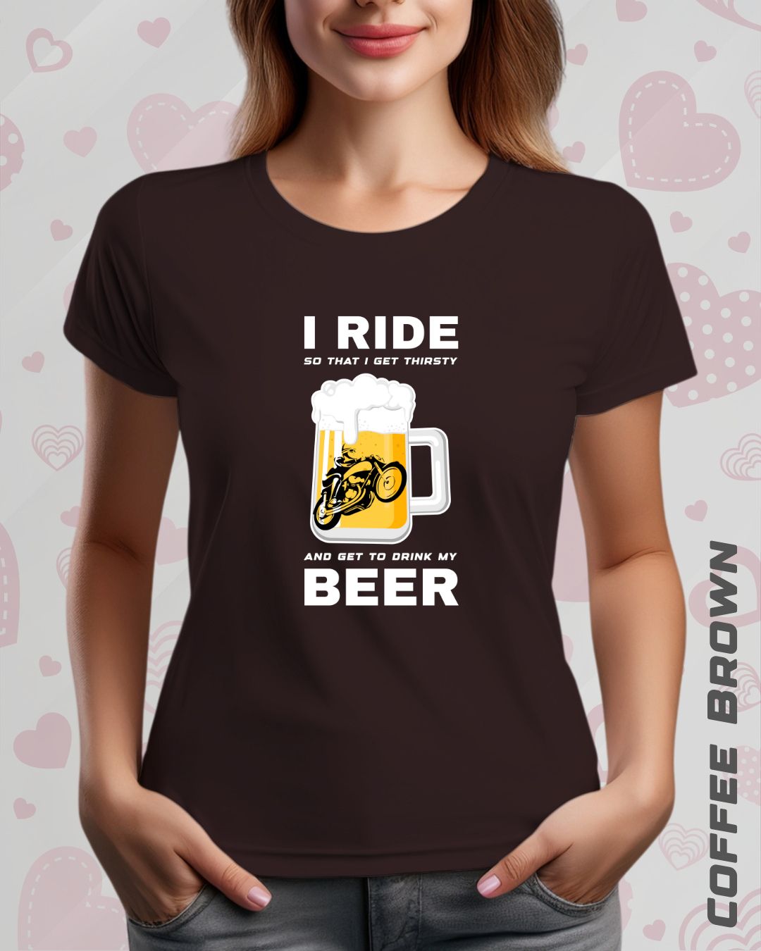 I RIDE BEER TEE - DARKER SHADES