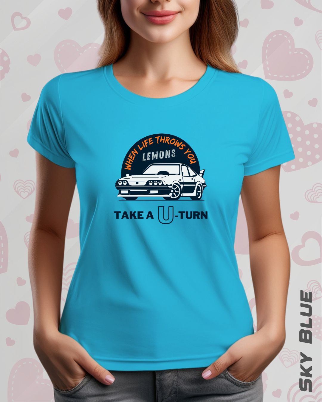 TAKE A U-TURN TEE - LIGHTER SHADES