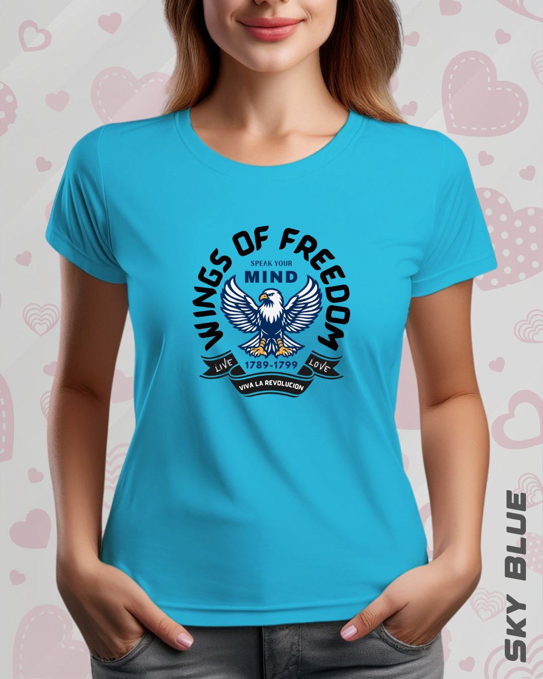 WINGS OF FREEDOM TEE - LIGHTER SHADES