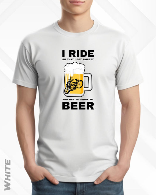 I RIDE BEER TEE - LIGHTER SHADES