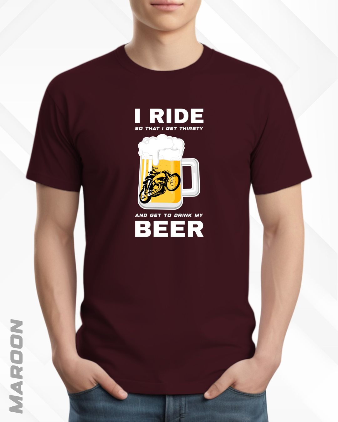 I RIDE BEER TEE - DARKER SHADES