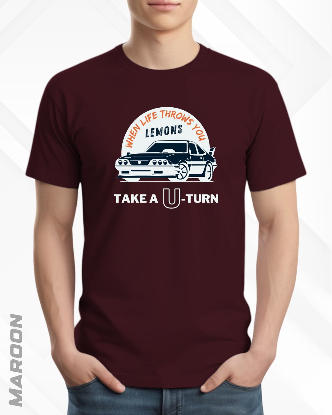 TAKE A U-TURN TEE - DARKER SHADES