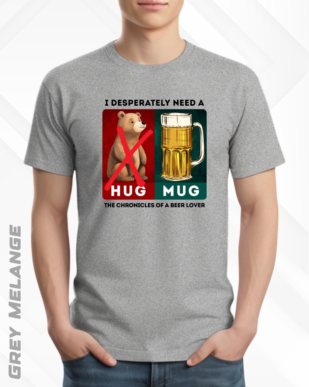 BEER HUG TEE - LIGHTER SHADES
