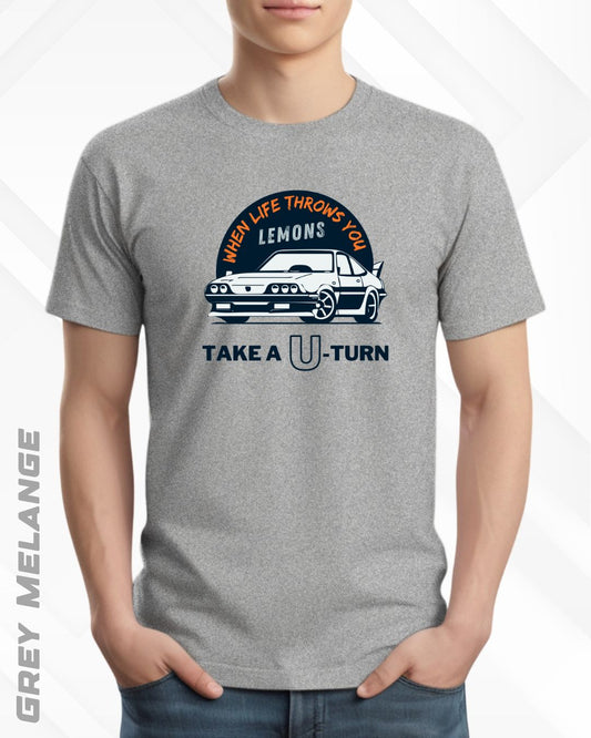 TAKE A U-TURN TEE - LIGHTER SHADES