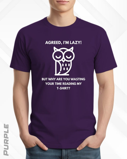 LAZY OWL TEE - DARKER SHADES