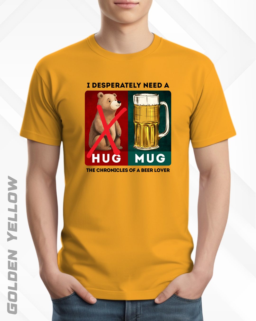 BEER HUG TEE - LIGHTER SHADES