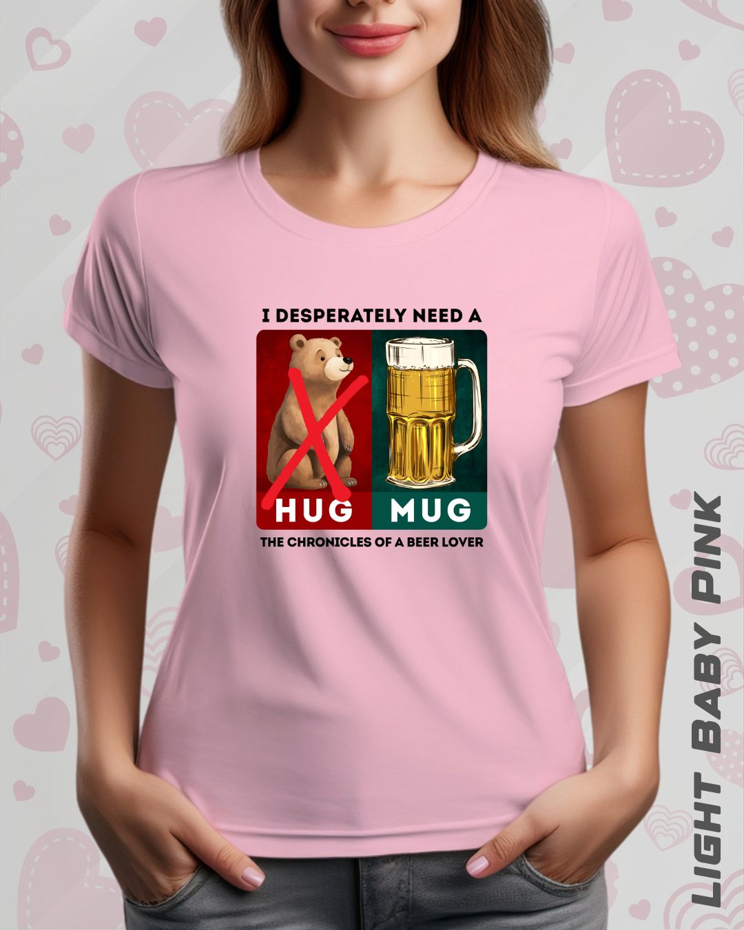 BEER HUG TEE - LIGHTER SHADES