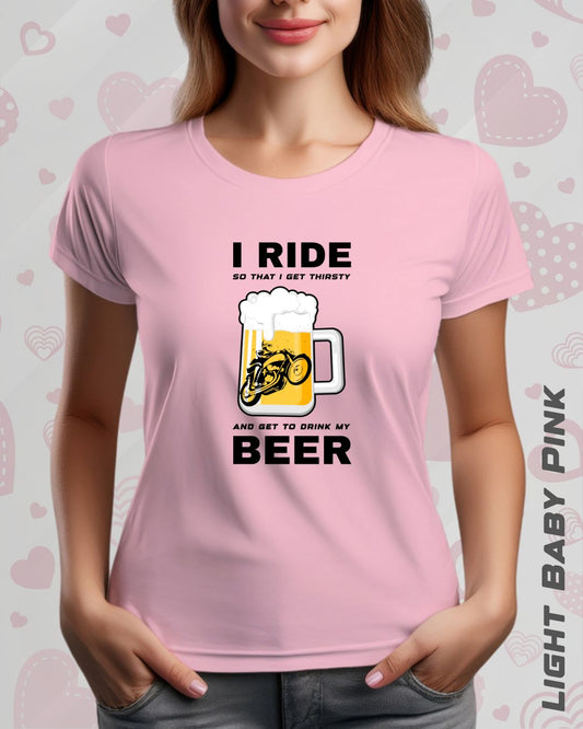 I RIDE BEER TEE - LIGHTER SHADES
