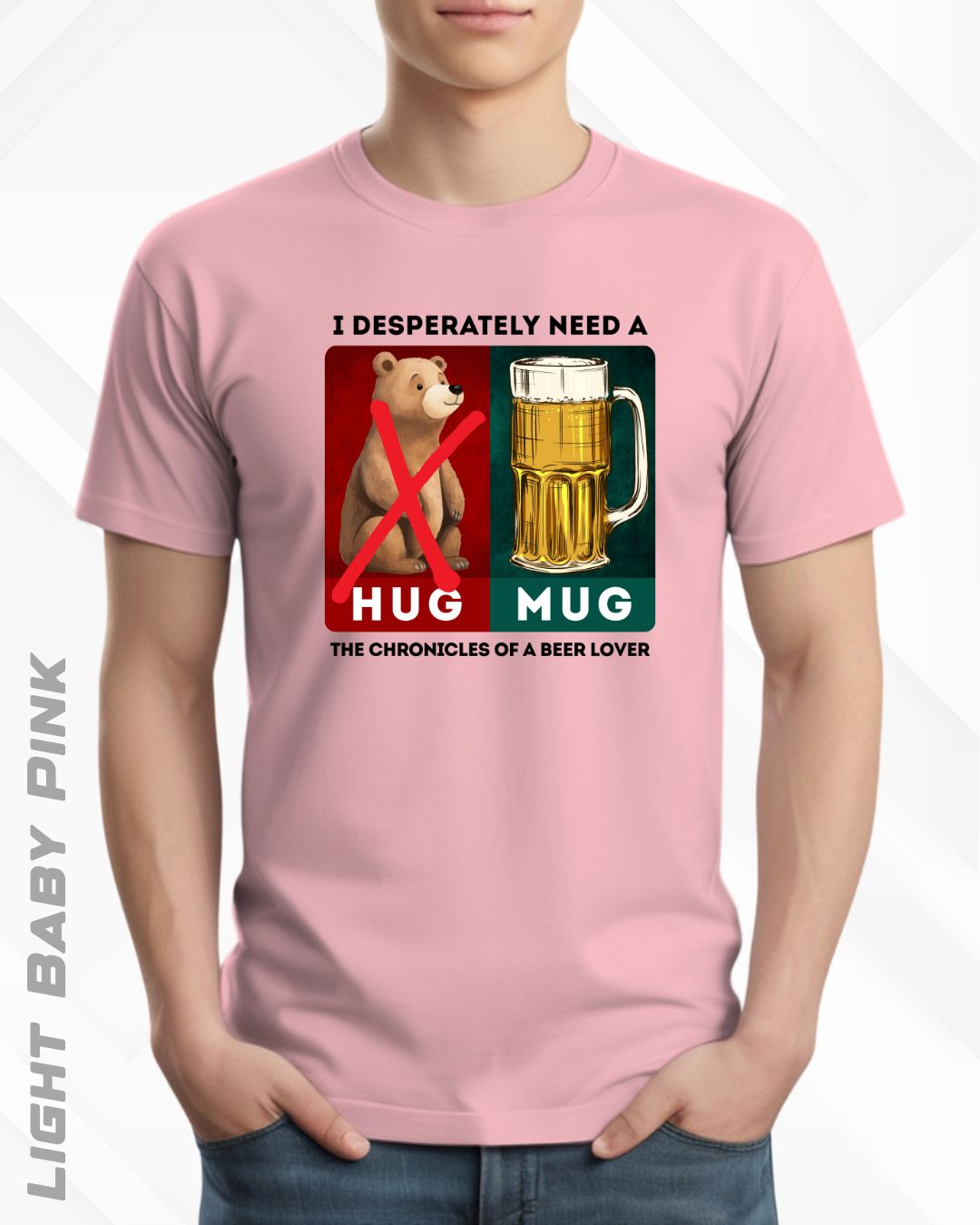 BEER HUG TEE - LIGHTER SHADES