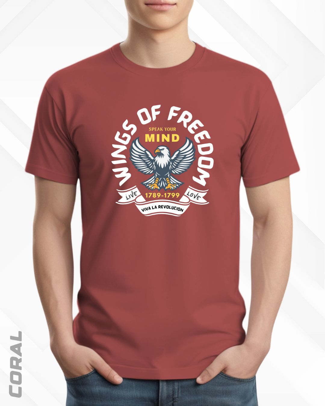 WINGS OF FREEDOM TEE - DARKER SHADES