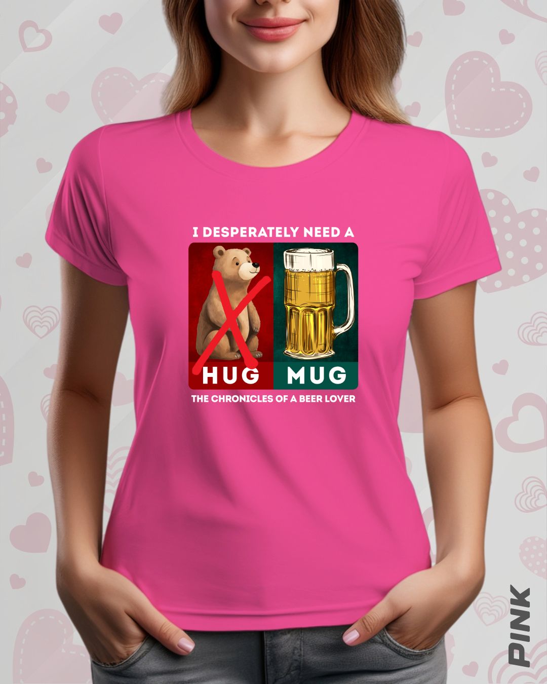 BEER HUG TEE - DARKER SHADES