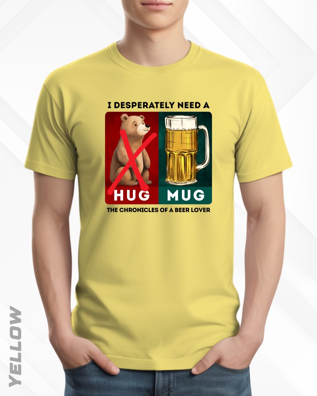 BEER HUG TEE - LIGHTER SHADES