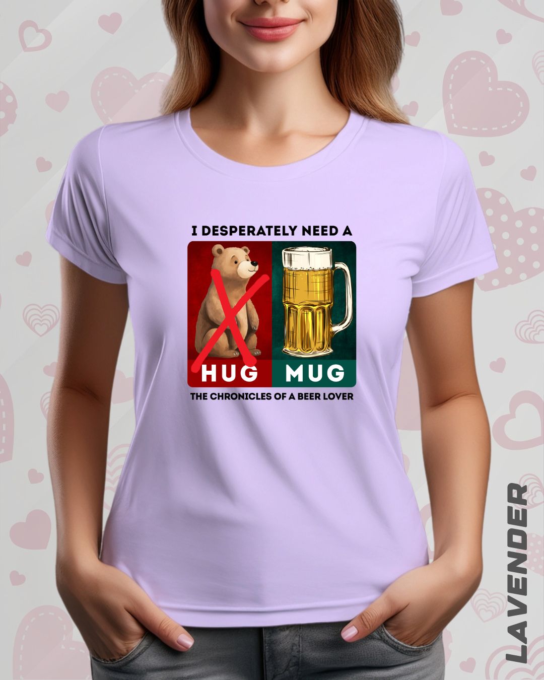 BEER HUG TEE - LIGHTER SHADES