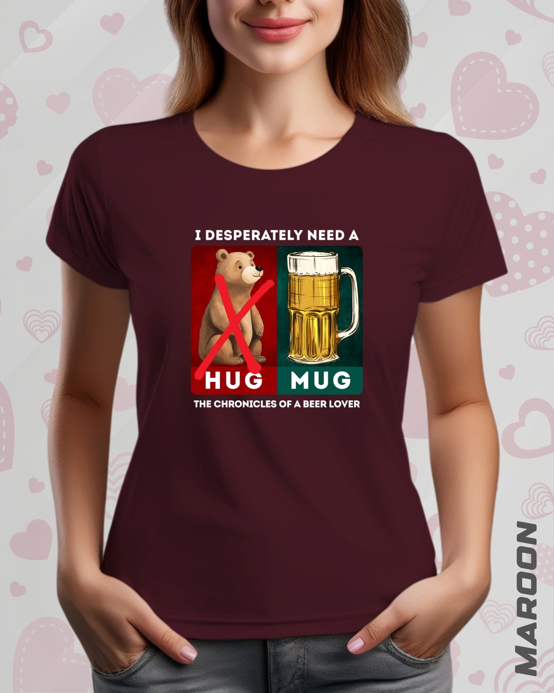 BEER HUG TEE - DARKER SHADES