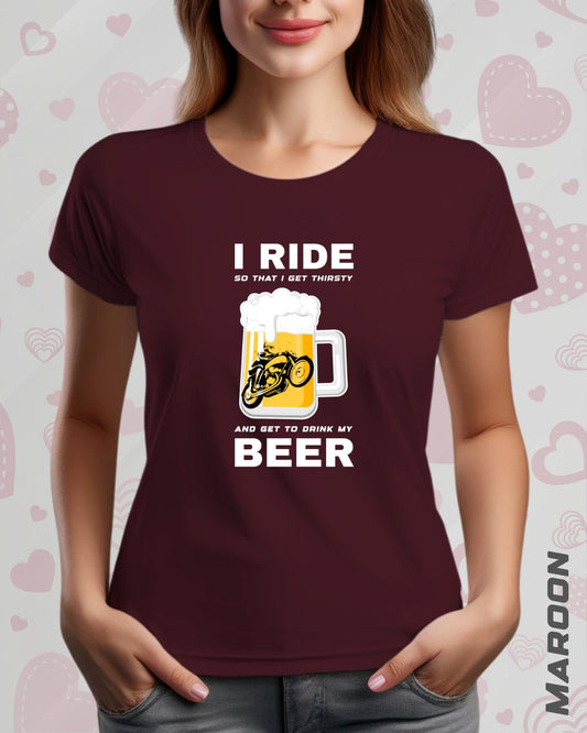 I RIDE BEER TEE - DARKER SHADES