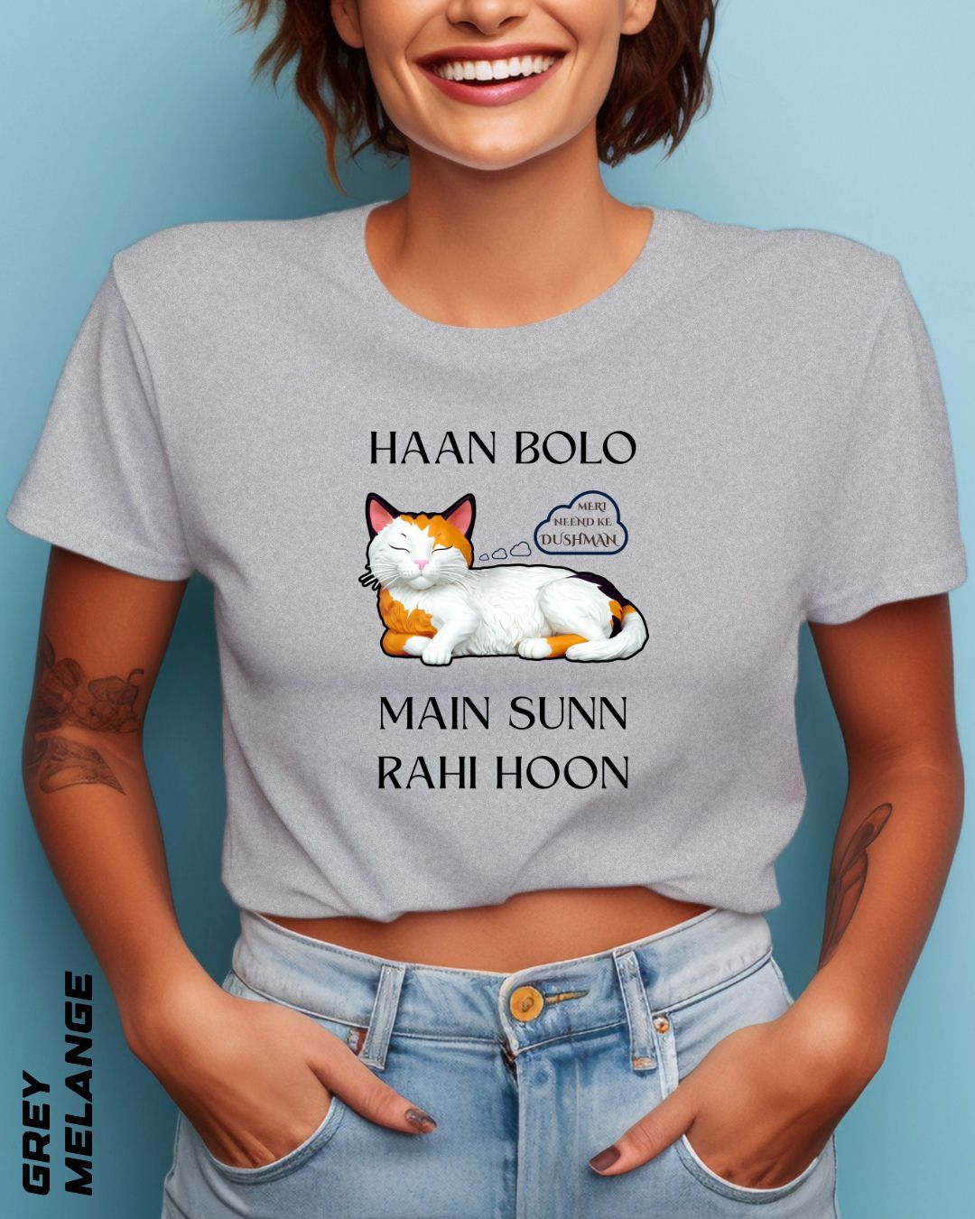SLEEPY HEAD GIRL CROP TOP - LIGHTER SHADES