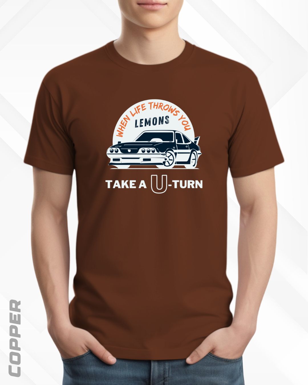 TAKE A U-TURN TEE - DARKER SHADES