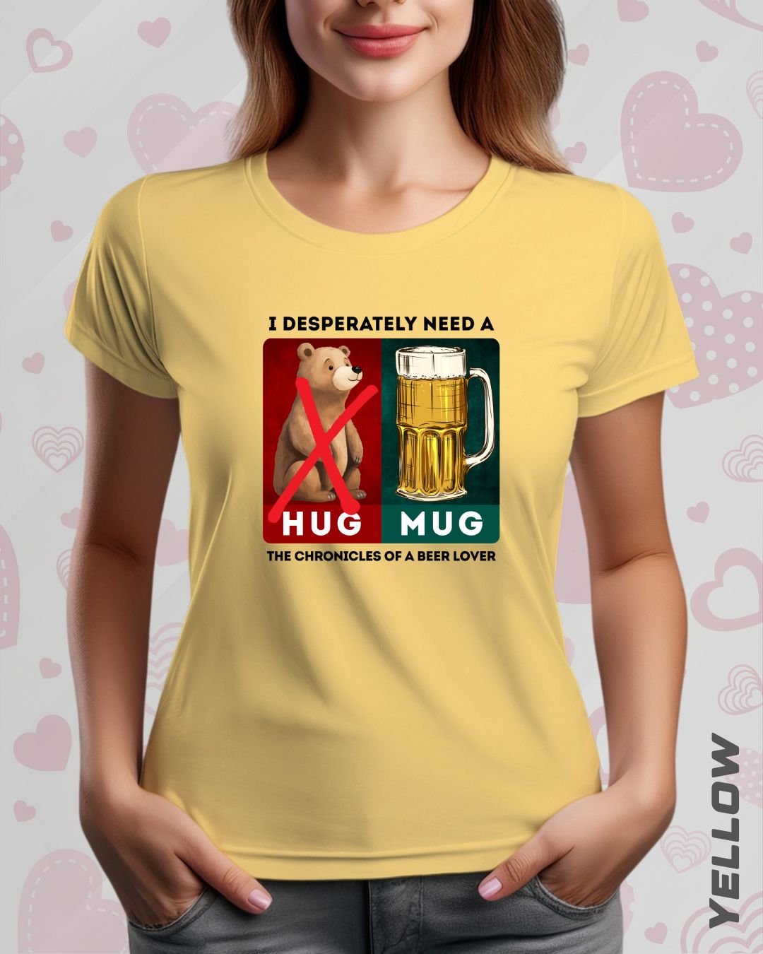 BEER HUG TEE - LIGHTER SHADES