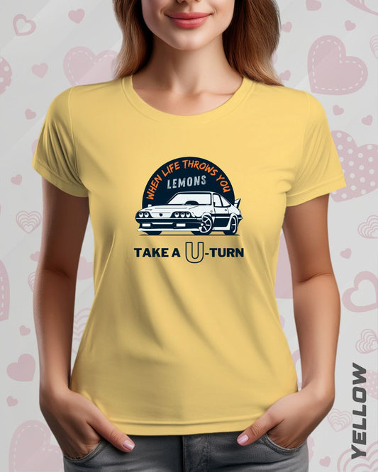 TAKE A U-TURN TEE - LIGHTER SHADES