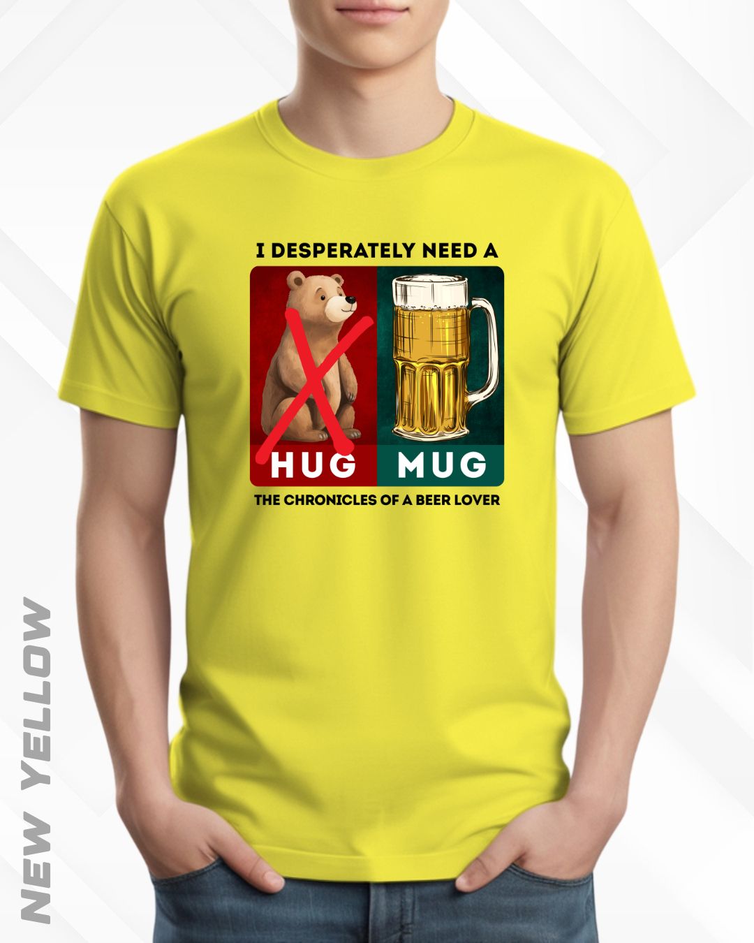 BEER HUG TEE - LIGHTER SHADES
